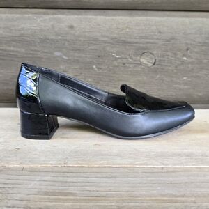 London Fog Fulton Y2K Minimalist Revival Block Heel Comfort Loafer Pump 7M